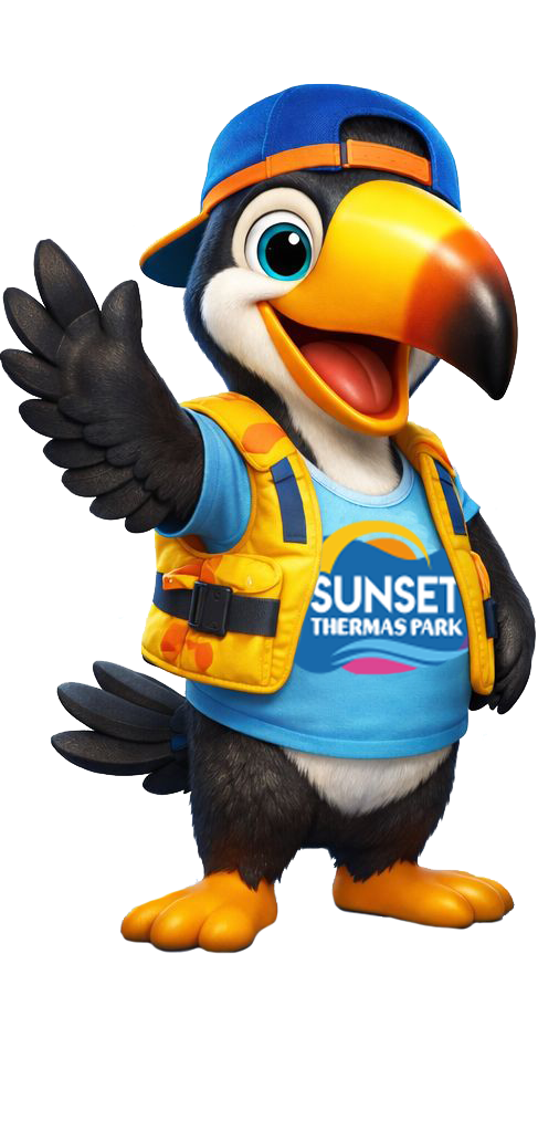 Mascote Sunset Thermas Park sorrindo
